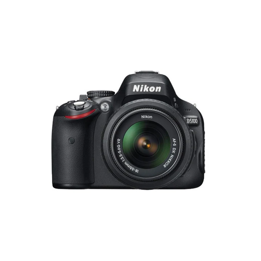 Used Nikon D5100 DSLR camera with 18-55mm VR lens kit available at Camera Club