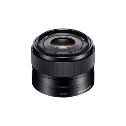Unboxed Sony E 35mm F1.8 OSS APS-C prime lens SEL35F18 for Sony E-mount cameras.