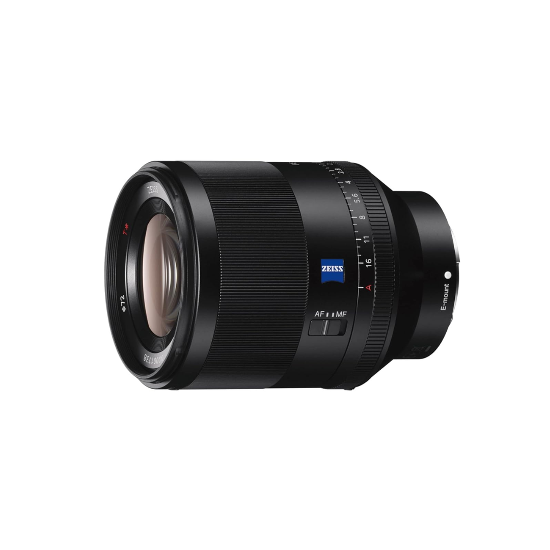 Unboxed Sony Planar T* FE 50mm F1.4 ZA full-frame prime lens for Sony E-mount cameras, model SEL50F14Z.