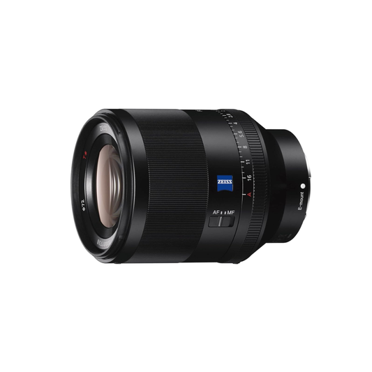 Unboxed Sony Planar T* FE 50mm F1.4 ZA full-frame prime lens for Sony E-mount cameras, model SEL50F14Z.