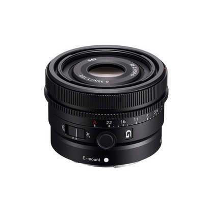 Sony FE 50mm F2.5 G full-frame prime lens for Sony E-mount cameras, unboxed condition.