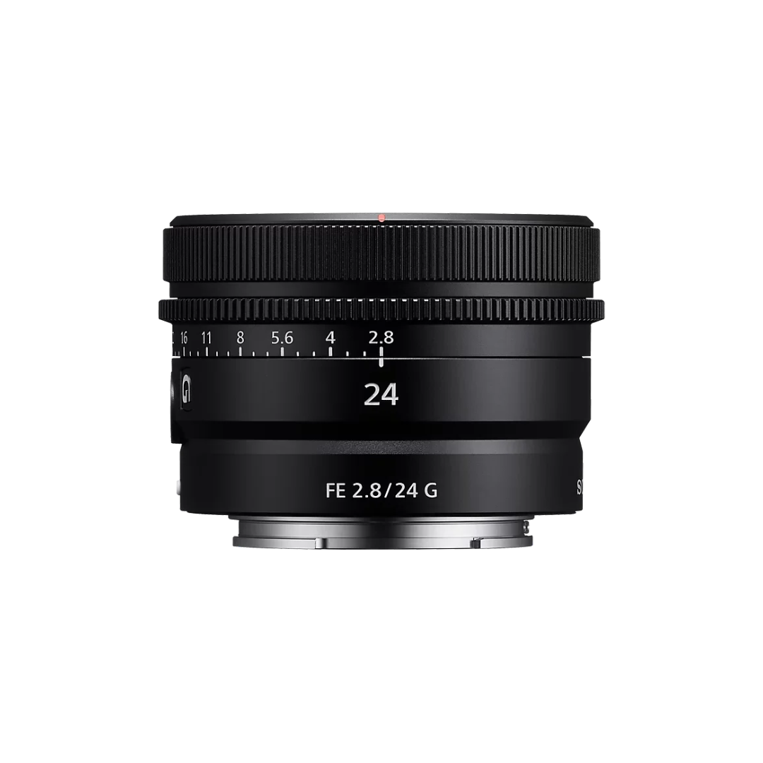 Unboxed Sony FE 24mm F2.8 G full-frame wide-angle prime lens for Sony E-mount cameras