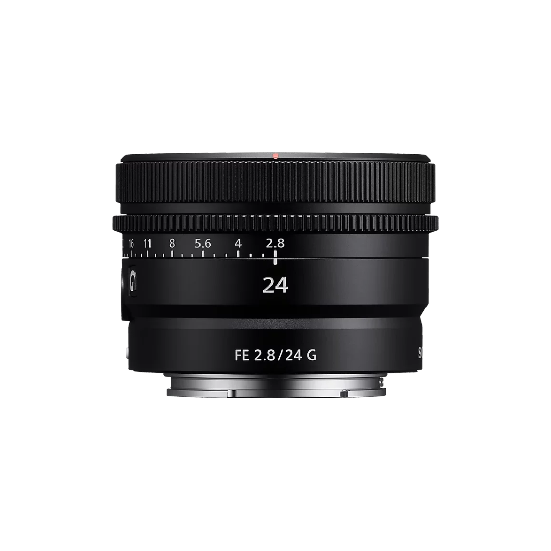 Unboxed Sony FE 24mm F2.8 G full-frame wide-angle prime lens for Sony E-mount cameras