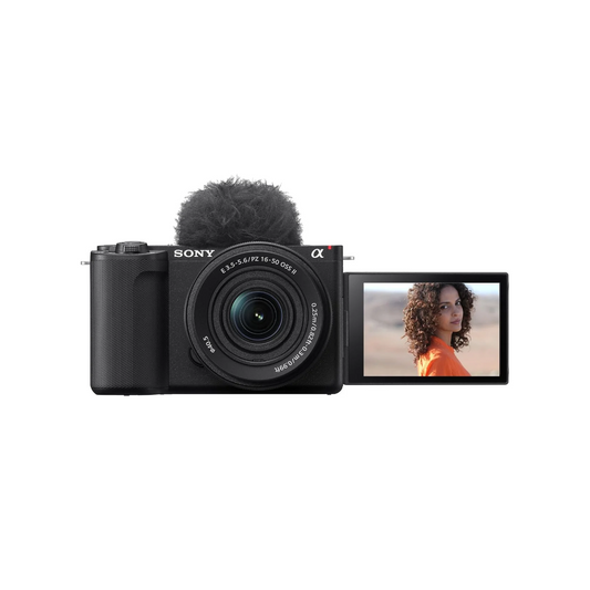 Unboxed Sony Alpha ZV-E10 II 26MP mirrorless vlog camera with 16-50mm power zoom lens for content creators.