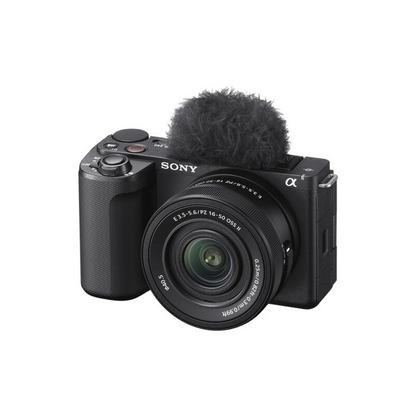 Unboxed Sony Alpha ZV-E10 II 26MP mirrorless vlog camera with 16-50mm power zoom lens for content creators.