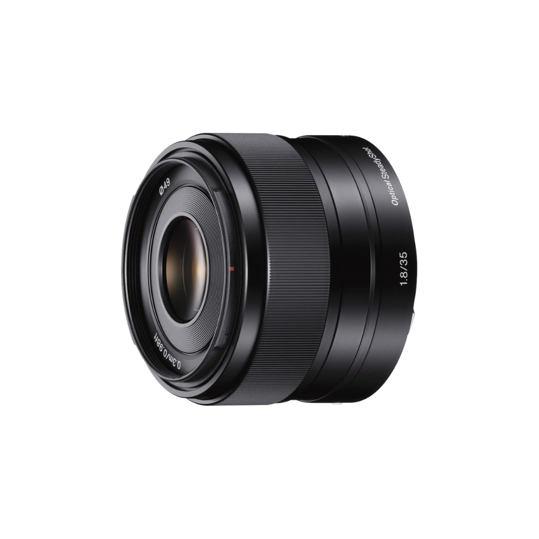 Unboxed Sony E 35mm F1.8 OSS APS-C prime lens SEL35F18 for Sony E-mount cameras.