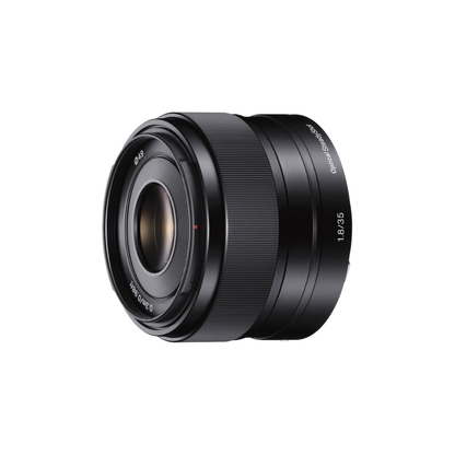 Unboxed Sony E 35mm F1.8 OSS APS-C prime lens SEL35F18 for Sony E-mount cameras.
