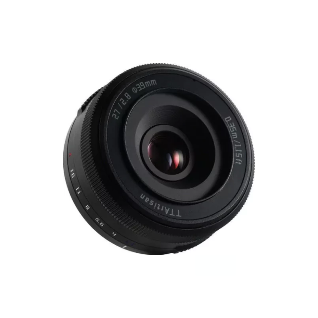 Used TTArtisan AF 27mm f/2.8 lens for Sony E-mount mirrorless cameras available at Camera Club. Compact autofocus prime lens for street, travel, and everyday photography.