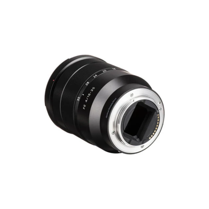 Used Sony Vario-Tessar T* FE 16-35mm F4 ZA OSS Lens for Sony E mount available at Camera Club. Ideal for landscape, architecture, travel, and video photography.