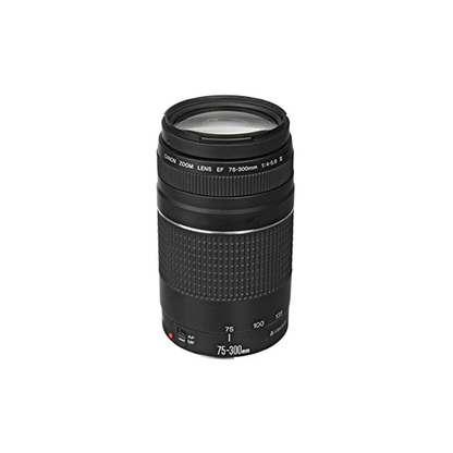 Used Canon EF 75-300mm f/4-5.6 III telephoto zoom lens available at Camera Club. Ideal for wildlife, sports, portraits, and everyday photography with Canon EF mount DSLR cameras.
