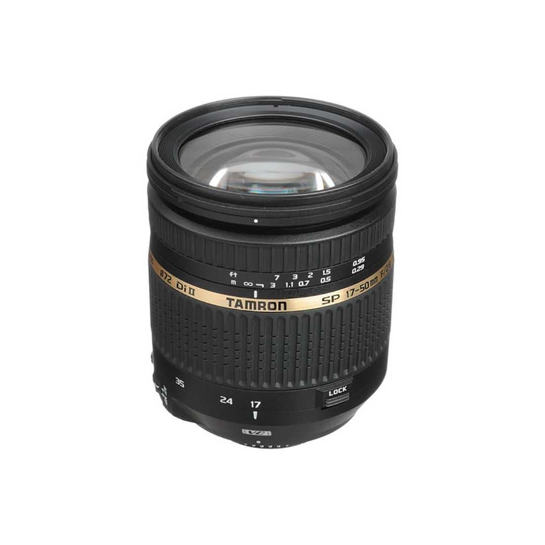 Used Tamron SP 17-50mm f/2.8 lens for Canon DSLR cameras available at Camera Club. Fast standard zoom lens ideal for portraits, travel, landscapes, and everyday photography.