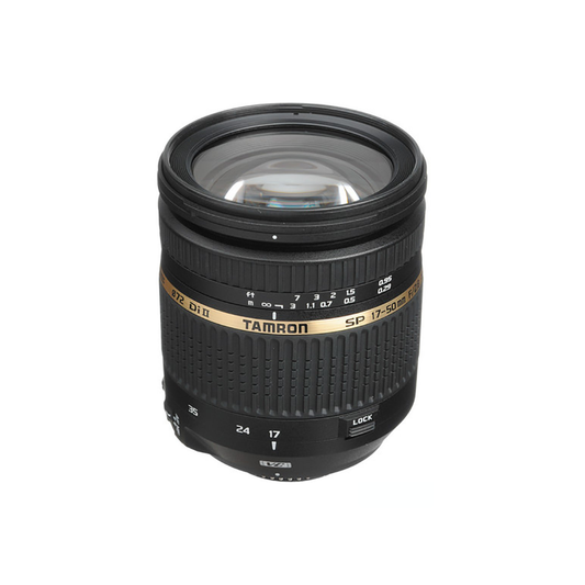 Used Tamron SP 17-50mm f/2.8 lens for Canon DSLR cameras available at Camera Club. Fast standard zoom lens ideal for portraits, travel, landscapes, and everyday photography.