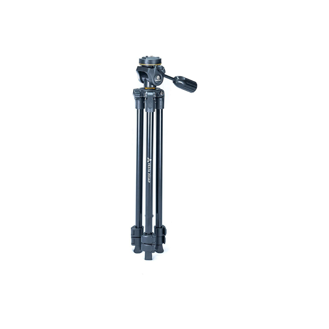 Unboxed Vanguard Vesta 203 AP aluminum tripod with 3-way pan head for cameras