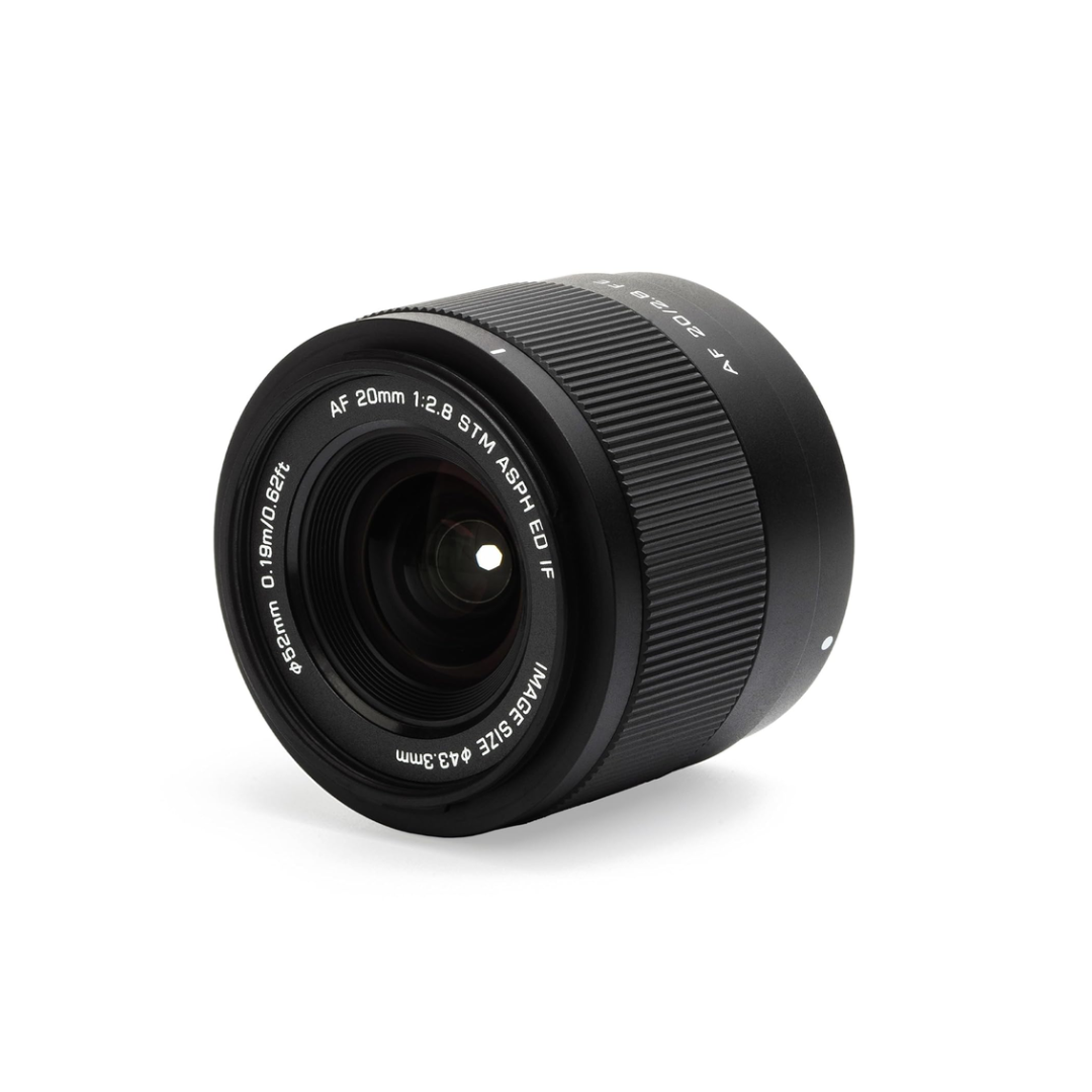 Used Viltrox AF 20mm f/2.8 FE full-frame wide-angle lens for Sony E-mount cameras
