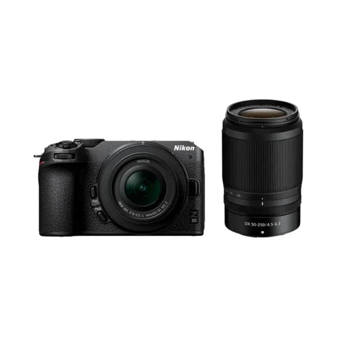 Unboxed Nikon Z30 mirrorless camera with 16-50mm and 50-250mm lenses combo kit